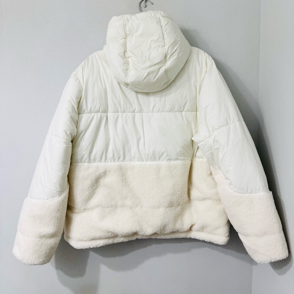 Amazon Essentials Hooded Sherpa Puffer Jacket Ivory XXL - Picture 6 of 16
